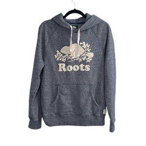ROOTS Canada Men’s Blue Hoodie Sweatshirt Kangaroo Pocket XS
